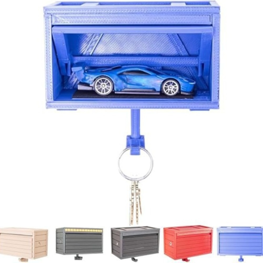 Car-Themed Printed Garage Switchable Key Holder, Keychain Box
