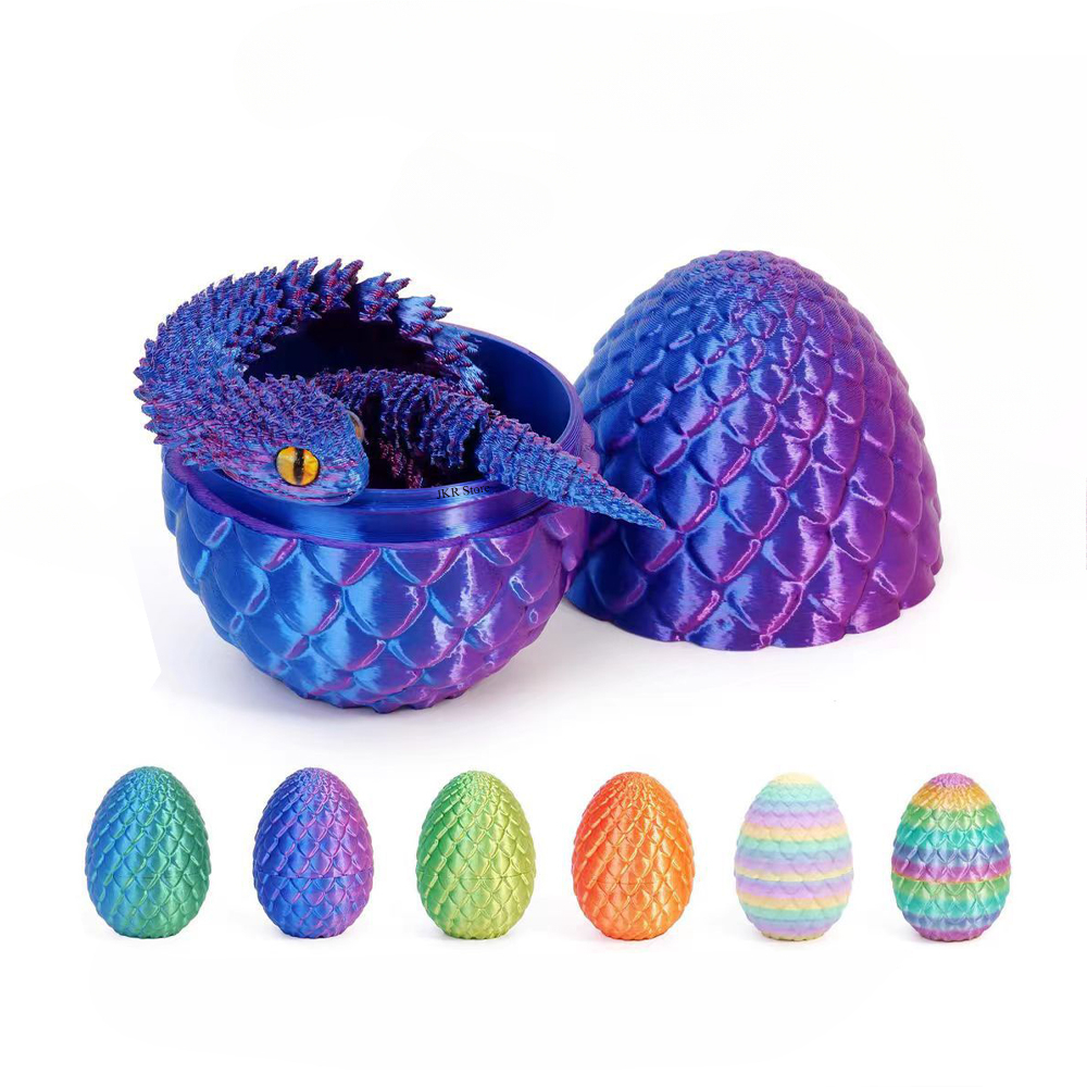 Rotating Printing Snake Eggs Anime Figures Articulating Home Decor Items 0