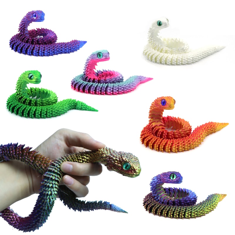 Rotating Printing Snake Eggs Anime Figures Articulating Home Decor Items 1