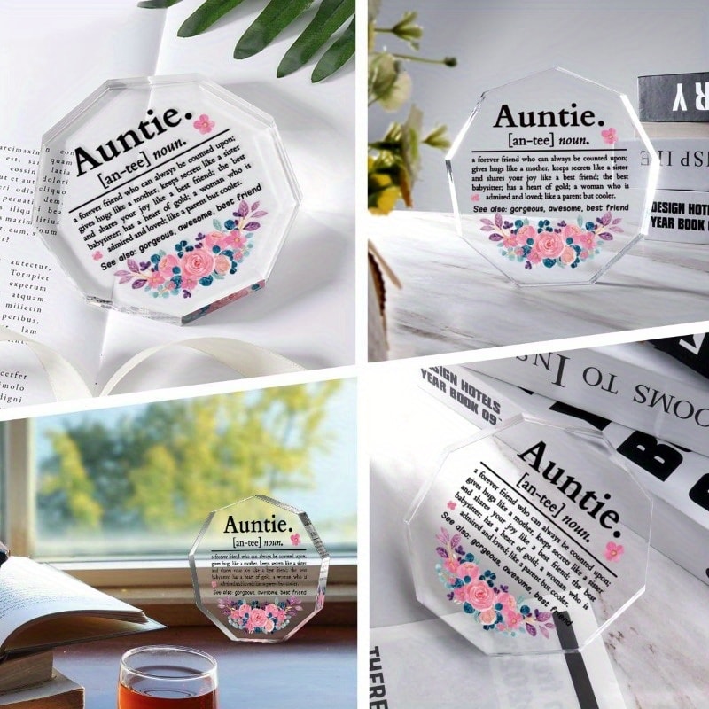 Best Aunt Ever Definition Acrylic Plaque Gift for Birthday & Christmas from Niece/Nephew