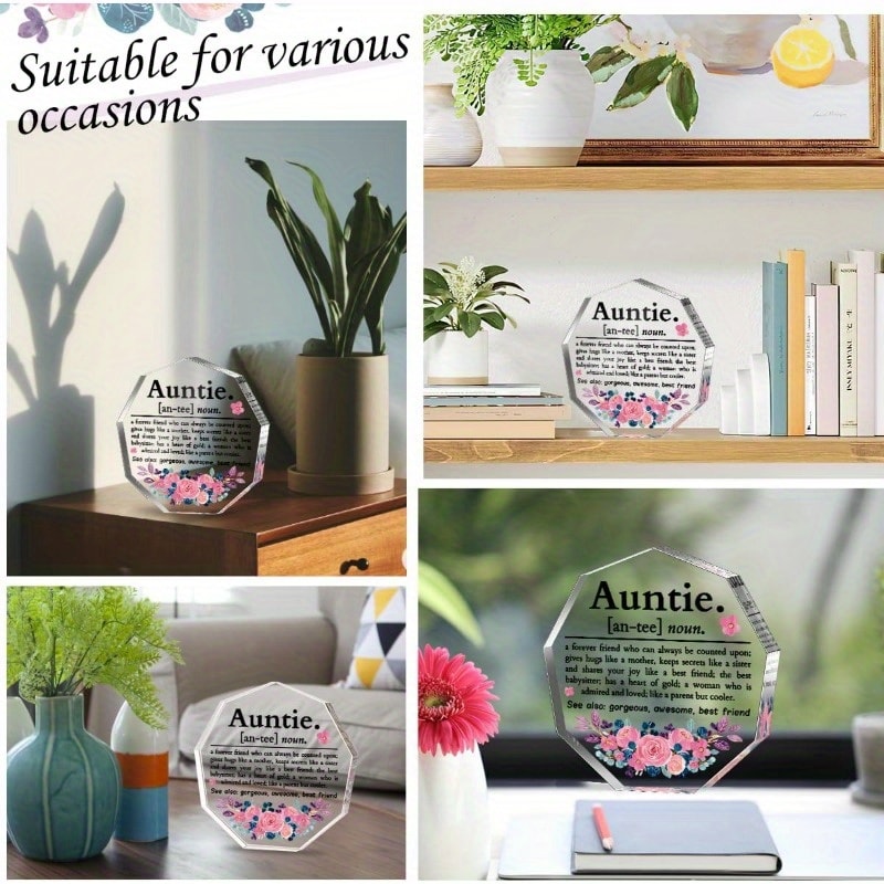 Best Aunt Ever Definition Acrylic Plaque Gift for Birthday & Christmas from Niece/Nephew
