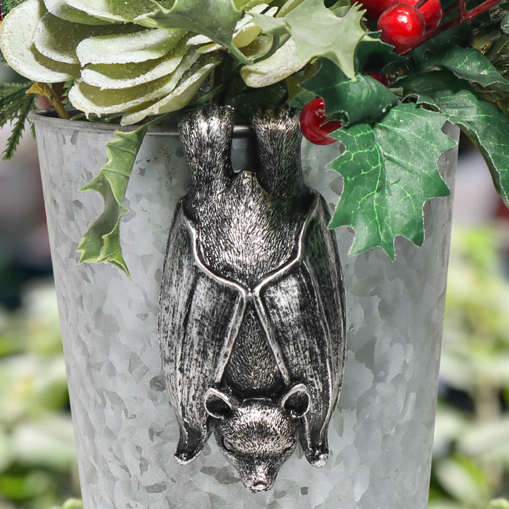 Resin bat-shaped hanging planter, garden decor for yard and landscape, unique home ornamentation piece