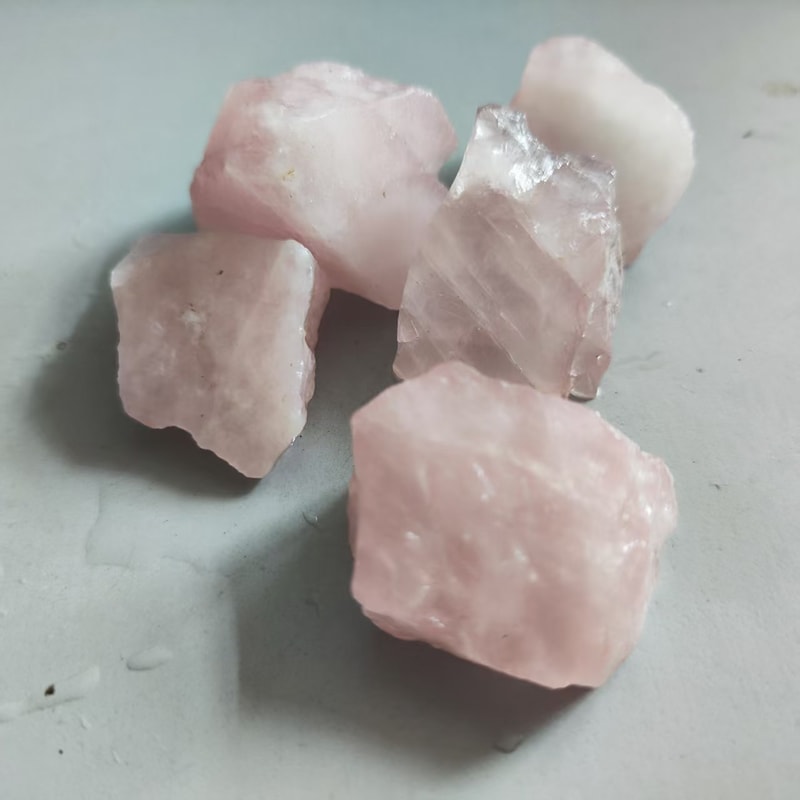 Rough Quartz Pink Crystal Gemstones, Natural Rose Quartz, Home Decoration Healing Stone
