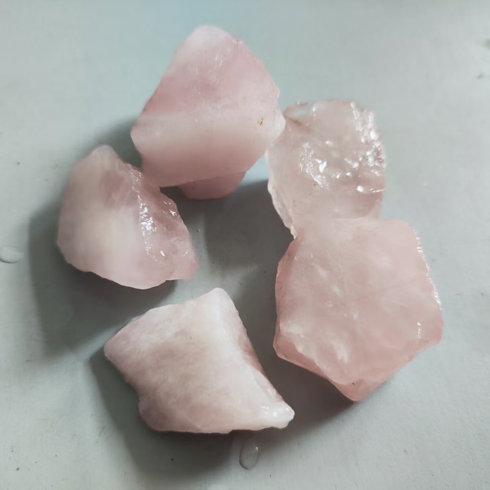Rough Quartz Pink Crystal Gemstones, Natural Rose Quartz, Home Decoration Healing Stone