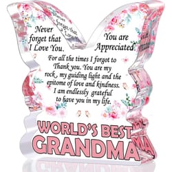 heartfelt butterfly grandma plaque - perfect gift from granddaughter for christmas & mother's day
