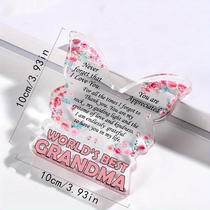 Heartfelt Butterfly Grandma Plaque - Perfect Gift from Granddaughter for Christmas & Mother's Day