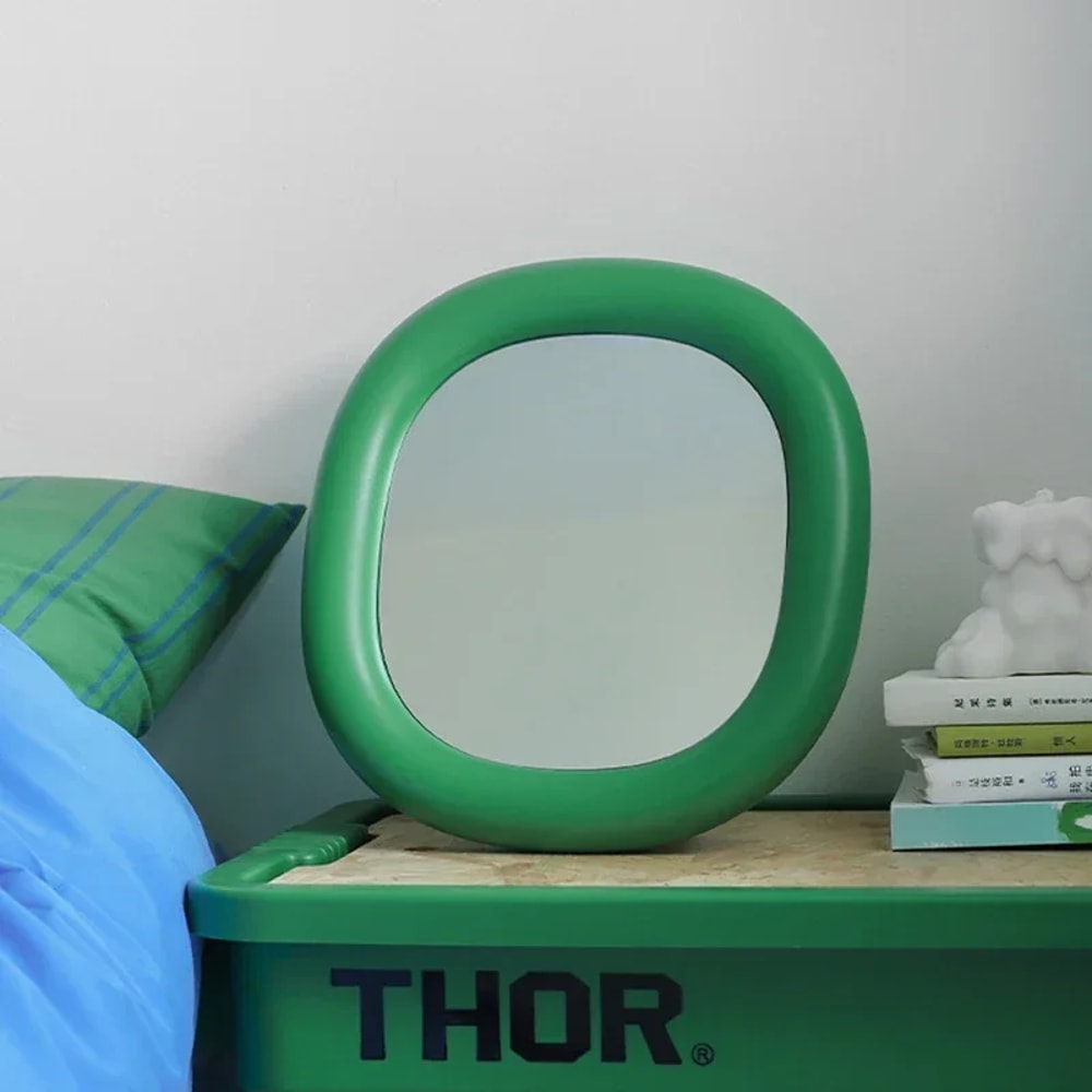 Luxury Mini Espelhos, Irregular Funky Circle Mirror, Bathroom Decor for Girls