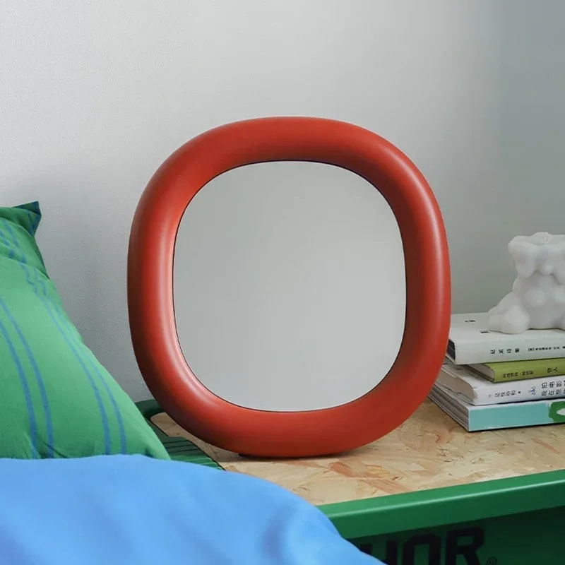 Luxury Mini Espelhos, Irregular Funky Circle Mirror, Bathroom Decor for Girls