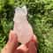 Healing Crystal Rose Quartz Opal Animal Statue, Hand Carved Gemstone Home Decoration Figurine