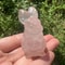 Healing Crystal Rose Quartz Opal Animal Statue, Hand Carved Gemstone Home Decoration Figurine