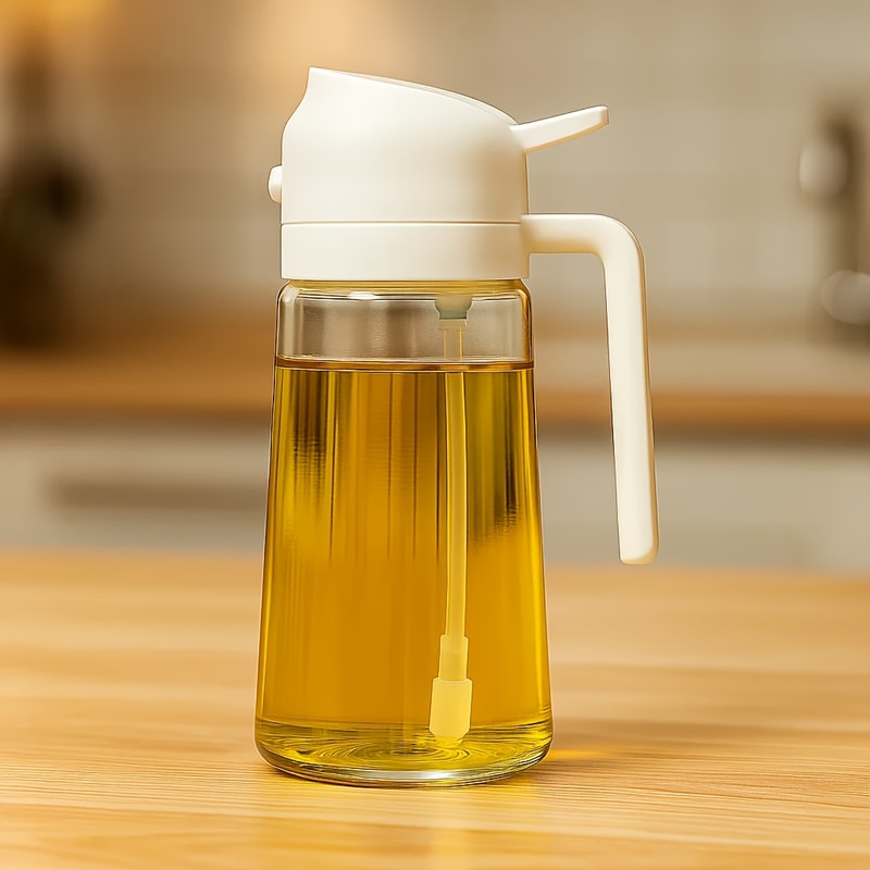 Drip-Proof Dual-Use Spray & Pour for Air Fryer, Olive Oil & Soy Sauce, Easy to Clean