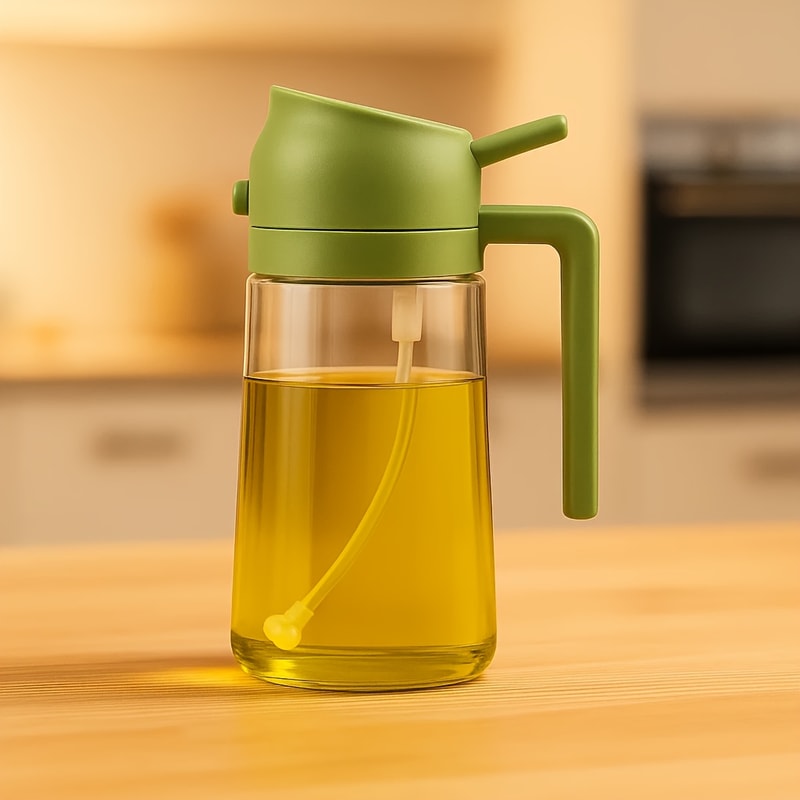 Drip-Proof Dual-Use Spray & Pour for Air Fryer, Olive Oil & Soy Sauce, Easy to Clean