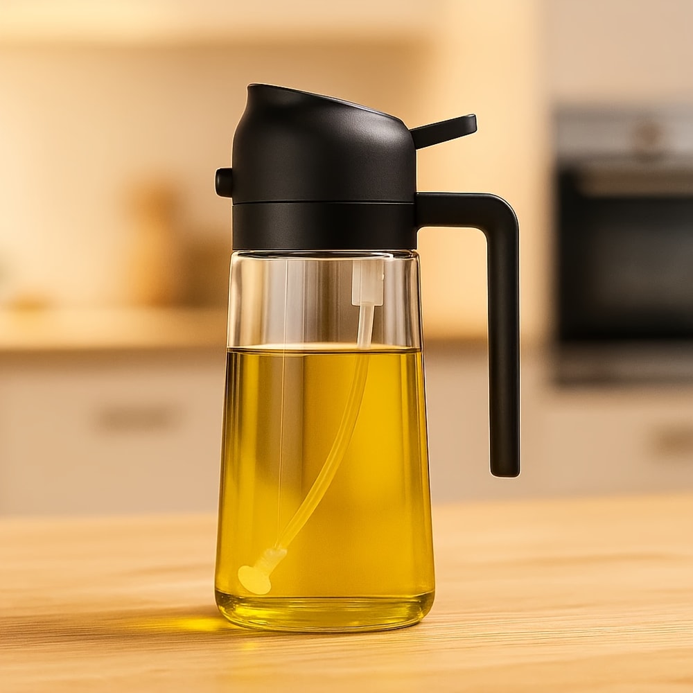 Drip-Proof Dual-Use Spray & Pour for Air Fryer, Olive Oil & Soy Sauce, Easy to Clean