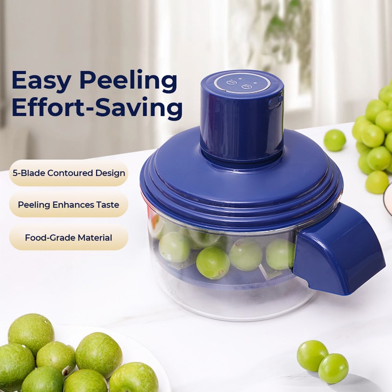 Fruit and Vegetable Electric Peeler - Automatic Peeler for Grapes, Tomatoes, Garlic & More