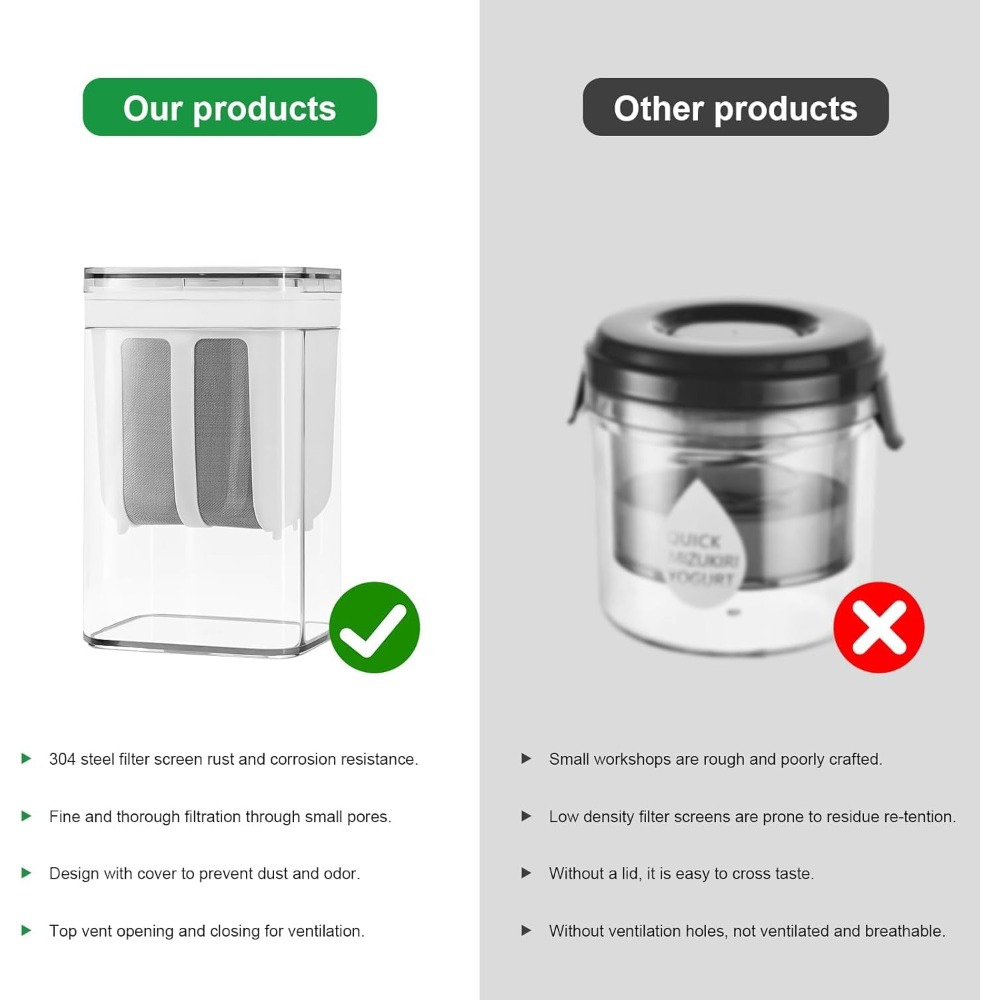 Yogurt Tool Filter Mesh Basket Yogurt Maker Soy Milk Juice Coffee Homemade Yogurt BPAFree 5