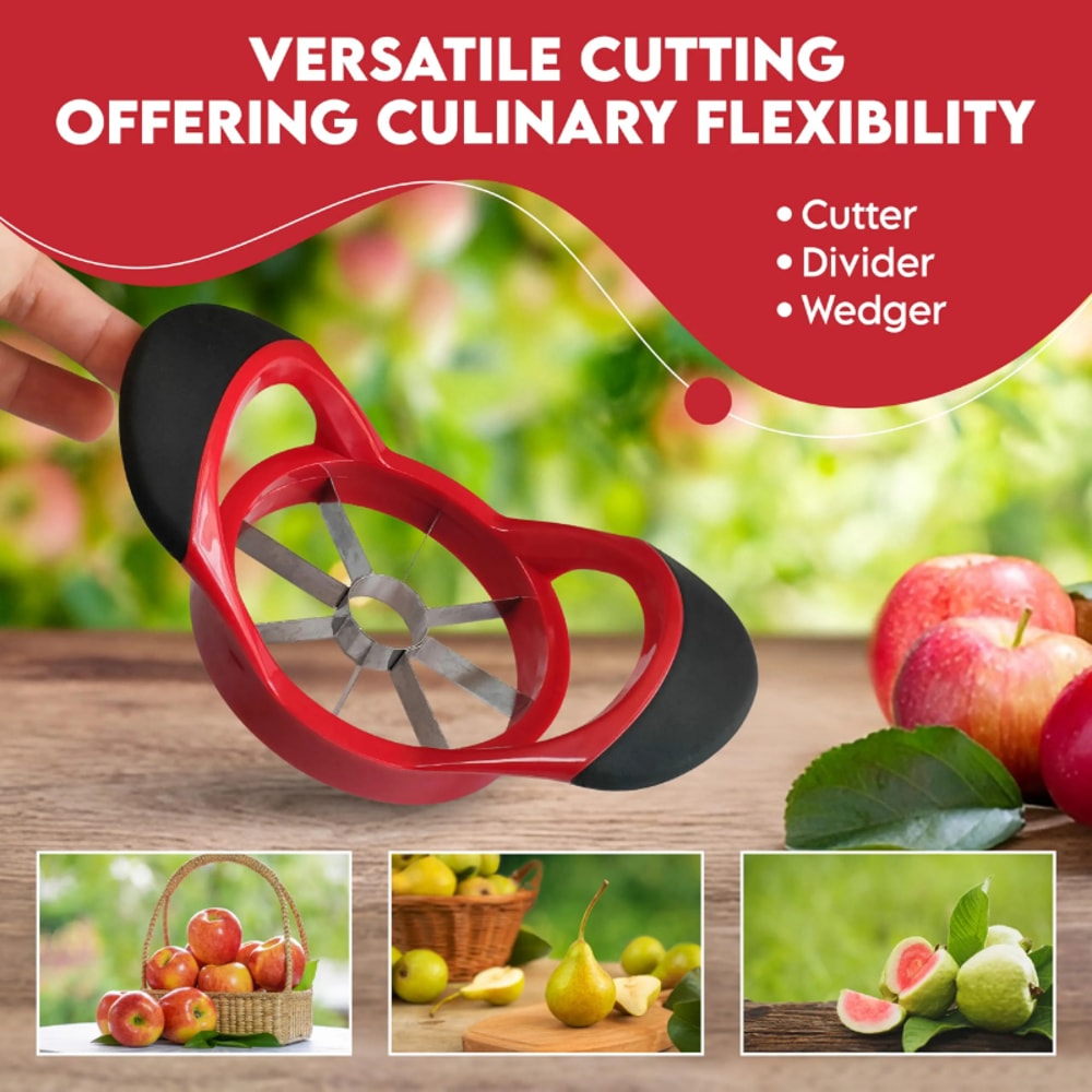 Fast Apple, Potato, Onion & Vegetable Cutter, Stainless Steel Core Removal Kitchen Slicer