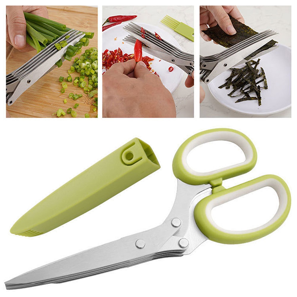 Multifunctional Vegetable Cutting Shears Scissors for Scallion Green Onion Herb Spice