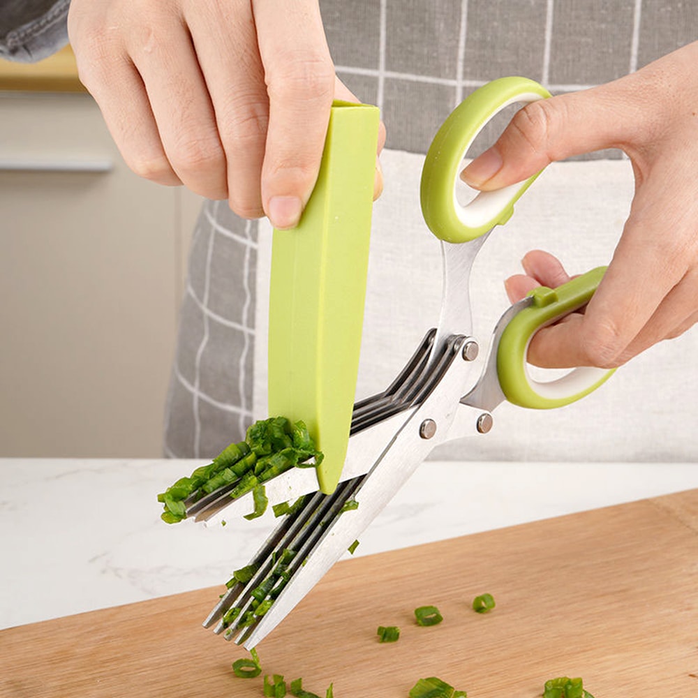 Multifunctional Vegetable Cutting Shears Scissors for Scallion Green Onion Herb Spice
