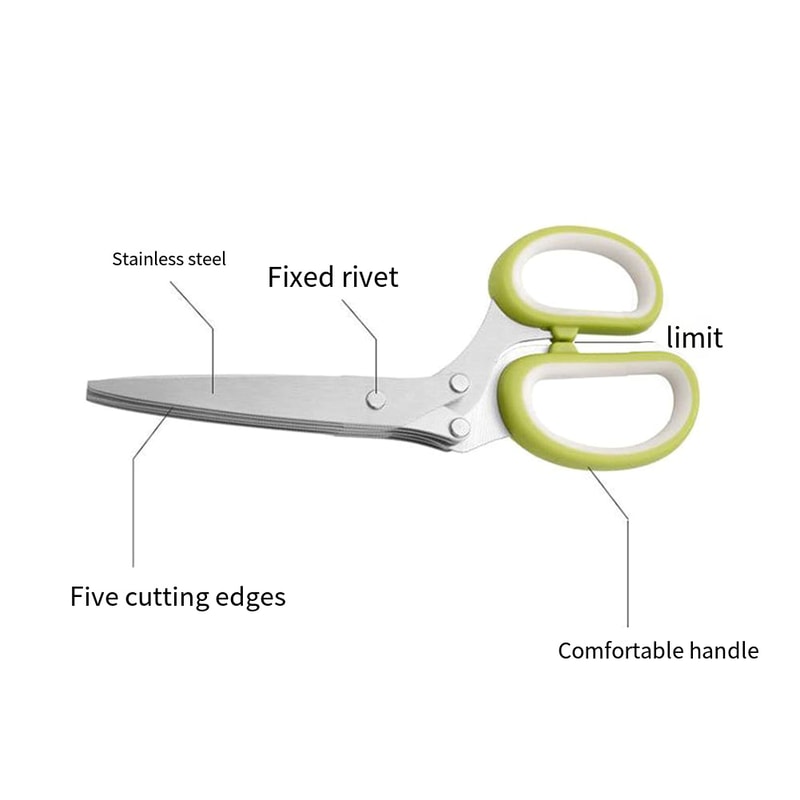 Multifunctional Vegetable Cutting Shears Scissors for Scallion Green Onion Herb Spice