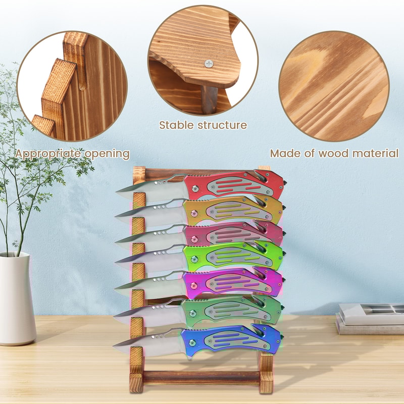 Kitchen Knives Holder with Screw, Stable Display Rack for Kitchen Accessories