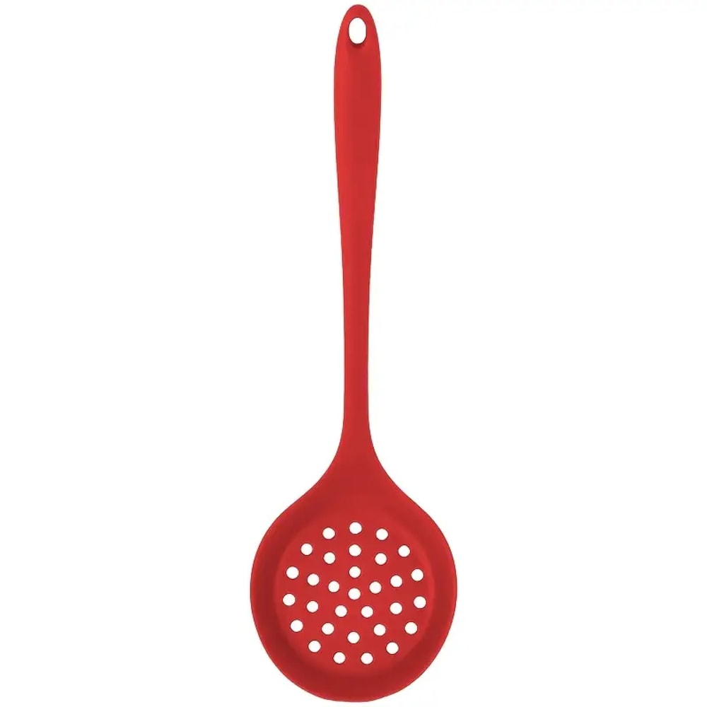Heat Resistant Silicone Slotted Spoon for Frying, Non-Scratch Kitchen Skimmer Ladle, Dishwasher Safe Cooking Utensils