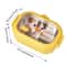 Portable Food Container, Kawaii Stainless Steel Bento Box for Kids with Double-Sided Clip Seal