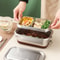 Food Container, Double Layer Stainless Steel Bento Box for Adults and Students