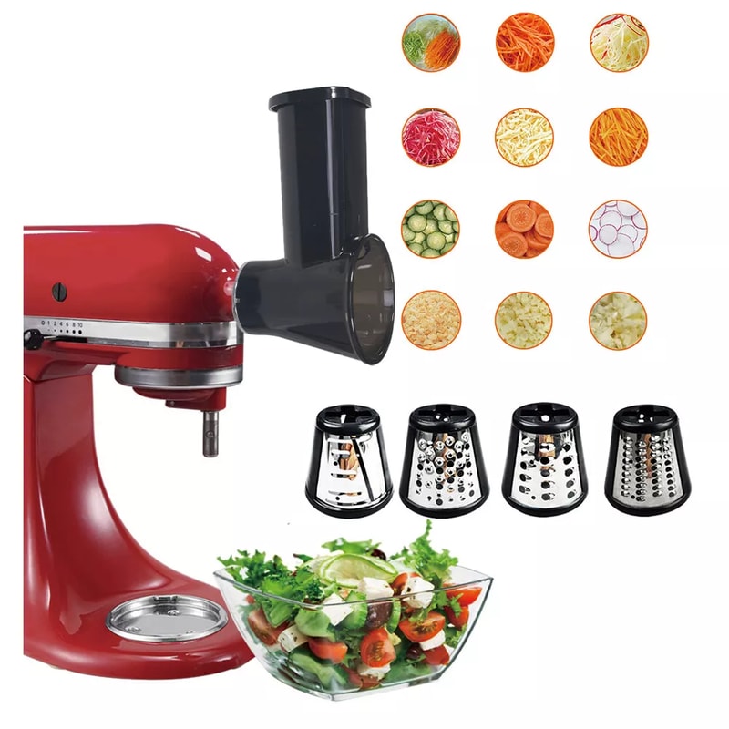 Cheese Grater Accessories for KitchenAid Stand Mixer, Slicer Shredder Chopper Attachments