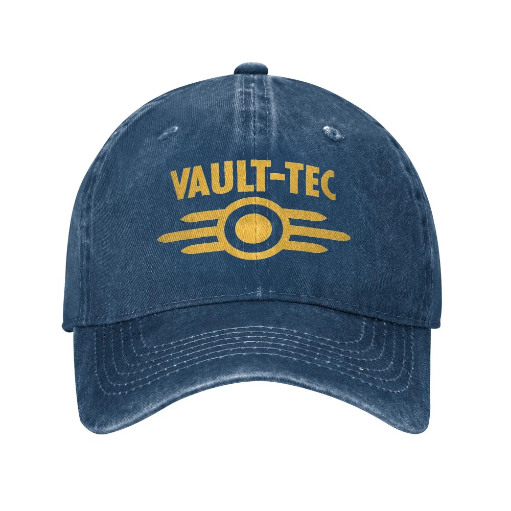 Fallouted Game Vault Tec Logo Baseball Cap, Unisex Design, Trendy Tennis & Skate Summer Hat