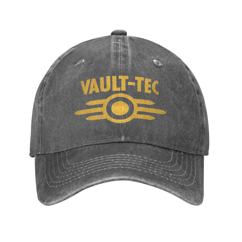 Fallouted Game Vault Tec Logo Baseball Cap, Unisex Design, Trendy Tennis & Skate Summer Hat