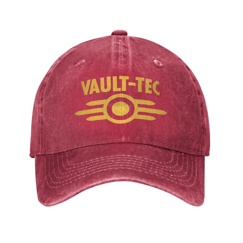 Fallouted Game Vault Tec Logo Baseball Cap, Unisex Design, Trendy Tennis & Skate Summer Hat