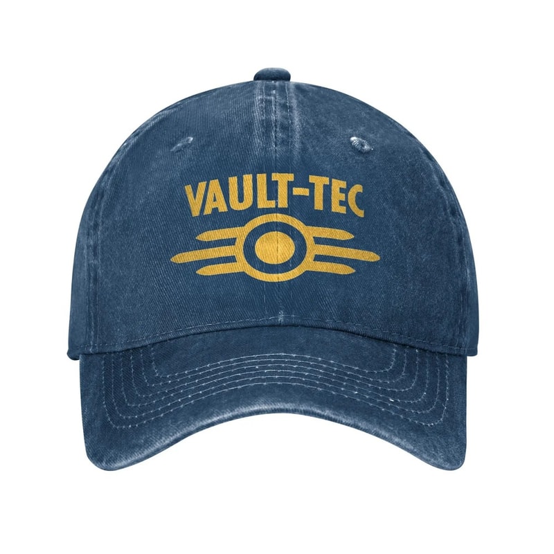 Fallouted Game Vault Tec Logo Baseball Cap, Unisex Design, Trendy Tennis & Skate Summer Hat