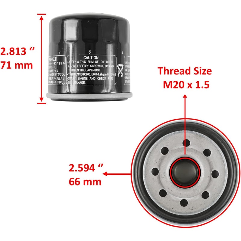 Premium Motorcycle Oil Filter for HONDA, High Performance