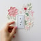 PVC DIY Beautiful Flowers Switch Wall Sticker, Waterproof Removable Home Decoration Stickers for Bedroom, Bathroom