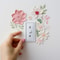 PVC DIY Beautiful Flowers Switch Wall Sticker, Waterproof Removable Home Decoration Stickers for Bedroom, Bathroom