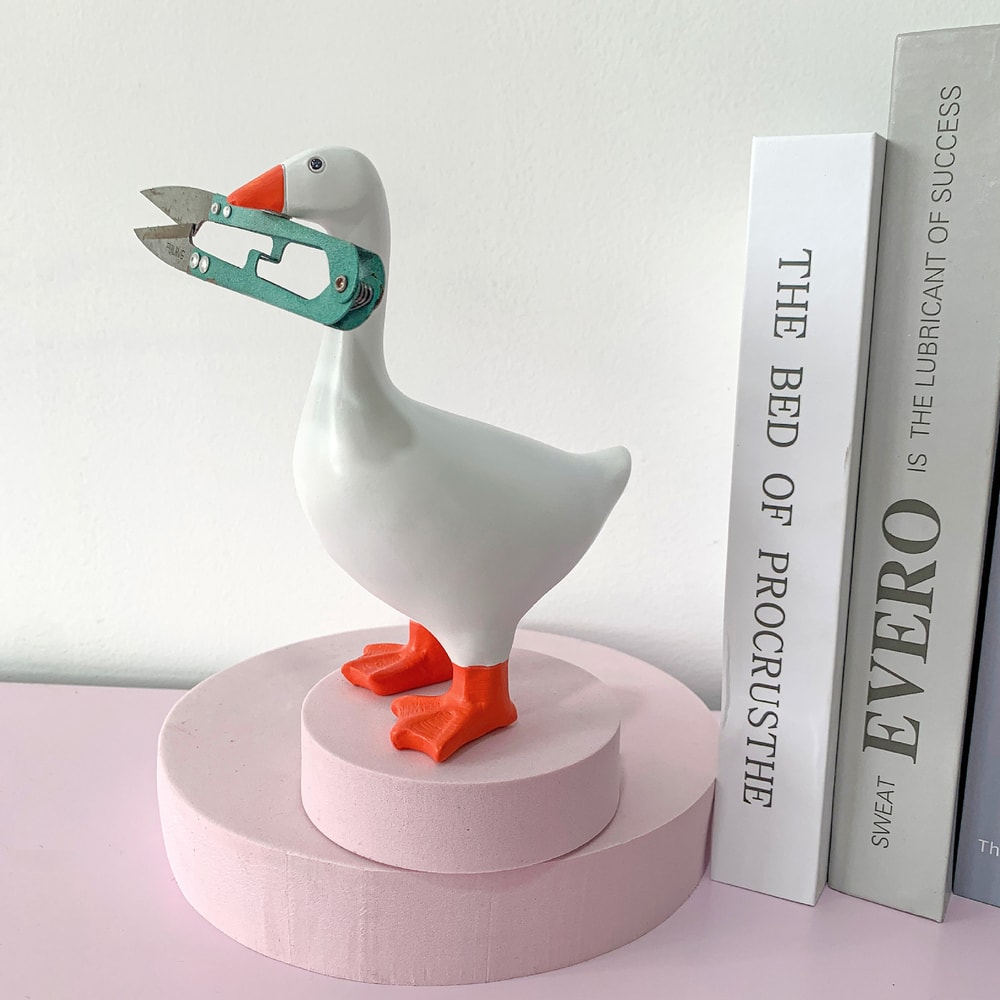 Creative Resin Animal Goose Magnet Decor - Cute Simulation Statue for Desktop, Office, Home, and Birthday Gift