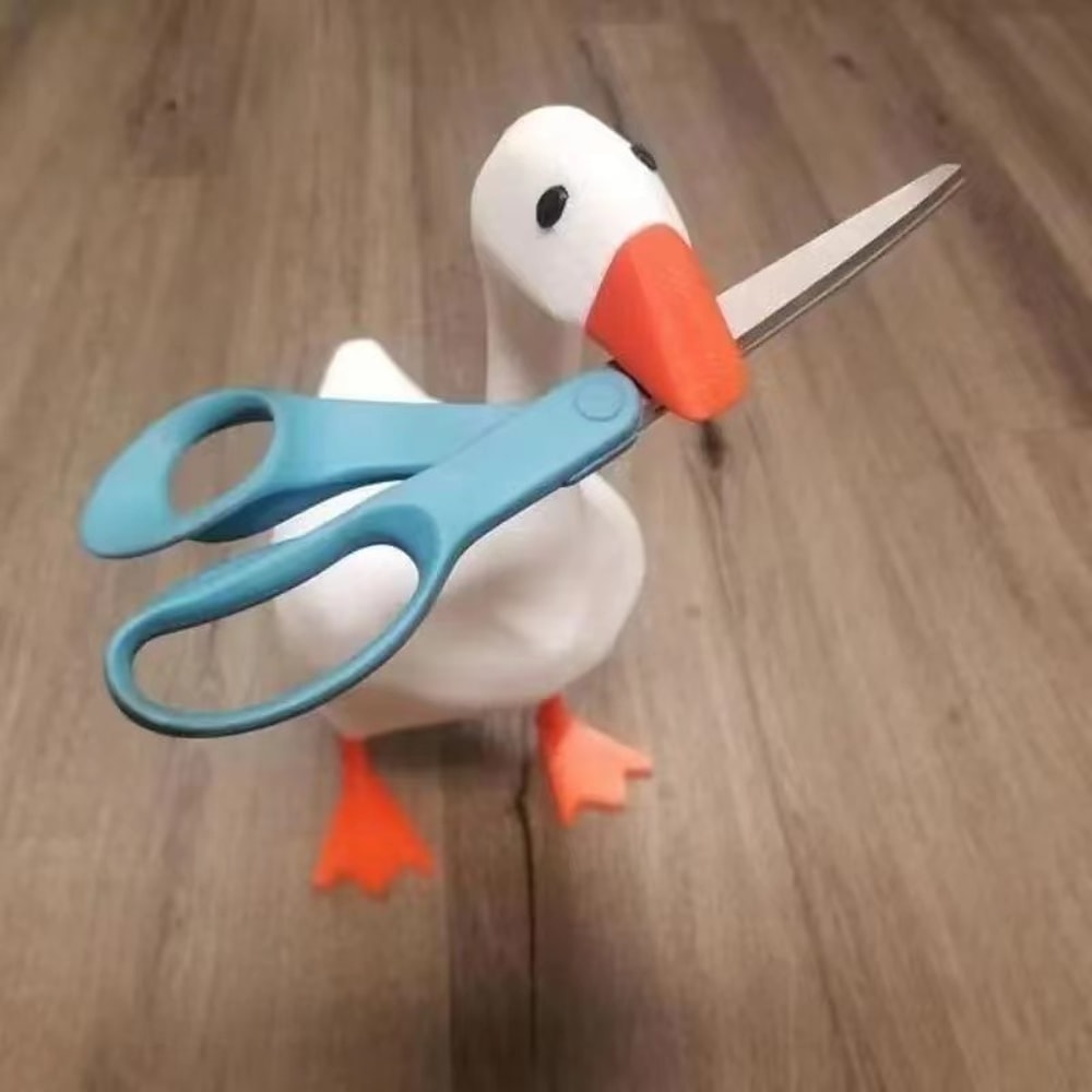 Creative Resin Animal Goose Magnet Decor - Cute Simulation Statue for Desktop, Office, Home, and Birthday Gift