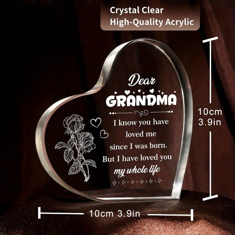 Grandma Heart Sign - Perfect Christmas & Birthday Gift from Grandchildren