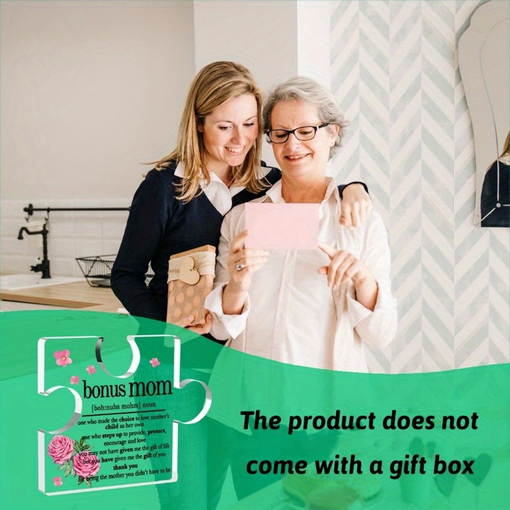 Thank You Gift - Bonus Mom Appreciation Plaque with Photography Utility