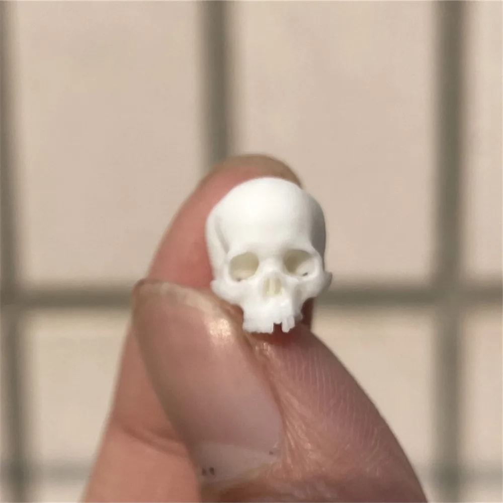 Miniature Skull Model for Halloween, Home Decor, Fish Tank Accessories, Dollhouse Plant Decoration