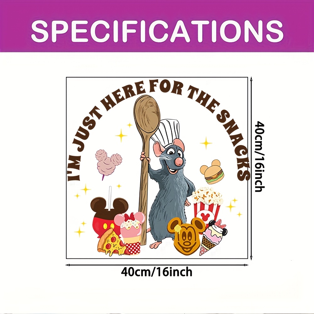 Fun Disney Little Chef Remy Window Sticker for Room Decoration and Holiday Gift Choice