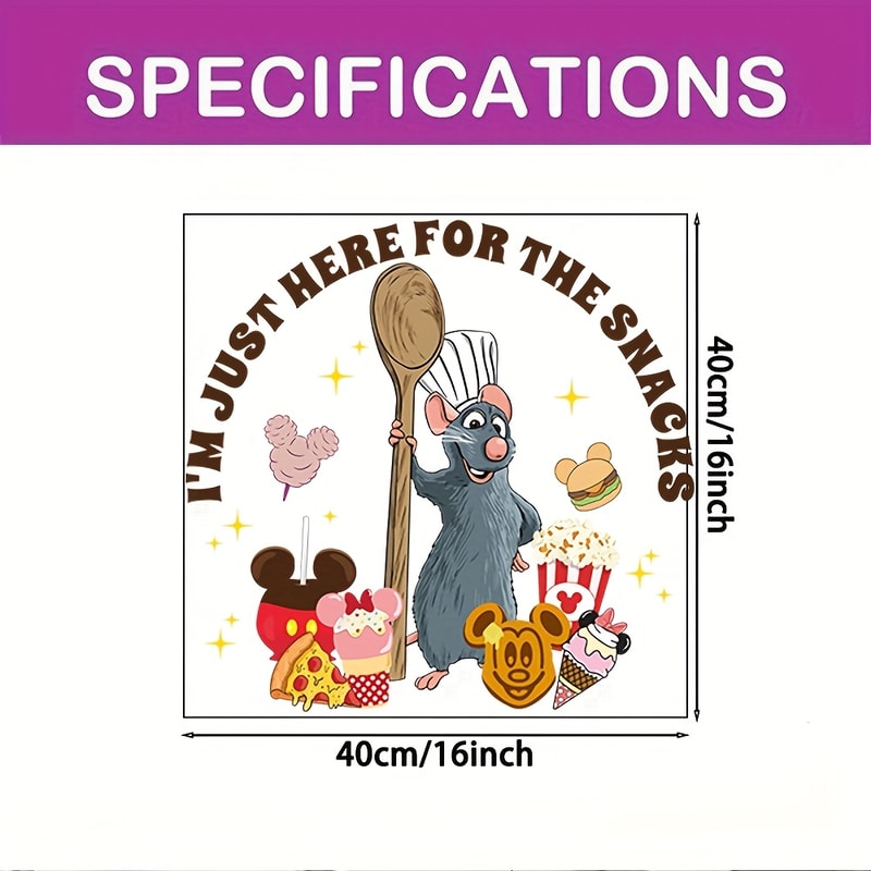 Fun Disney Little Chef Remy Window Sticker for Room Decoration and Holiday Gift Choice