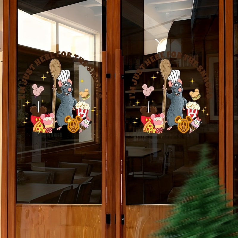 Fun Disney Little Chef Remy Window Sticker for Room Decoration and Holiday Gift Choice