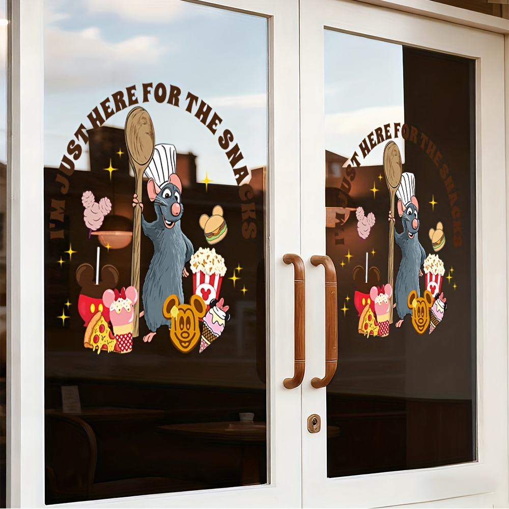 Fun Disney Little Chef Remy Window Sticker for Room Decoration and Holiday Gift Choice