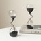 Modern Style Home Decor, Curve Design Black Hourglass, Aesthetic Sand Clock Glass Craft