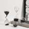Modern Style Home Decor, Curve Design Black Hourglass, Aesthetic Sand Clock Glass Craft