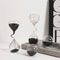 Modern Style Home Decor, Curve Design Black Hourglass, Aesthetic Sand Clock Glass Craft