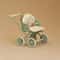 Baby Stroller Furniture in Lotus Pink and Light Green for Dollhouse