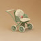 Baby Stroller Furniture in Lotus Pink and Light Green for Dollhouse