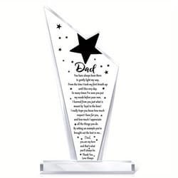 sympathy thankful quotes dad acrylic gift, stylish table decor for father's day from son/daughter
